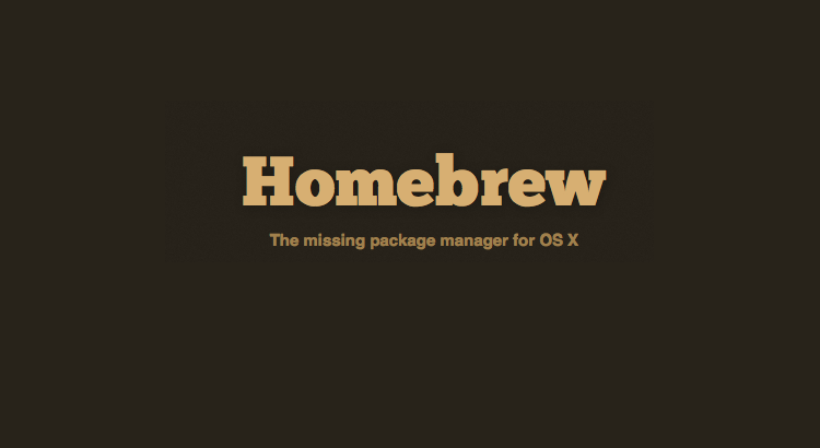 homebrew package management