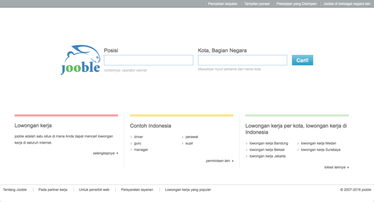 Mencari Pekerjaan Online Dengan Jooble